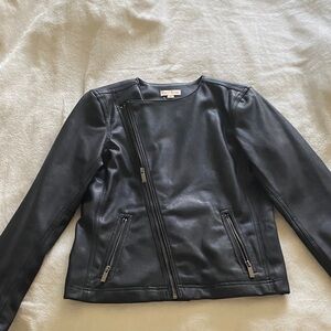 Knox Rose Asymmetrical Black Leather Jacket